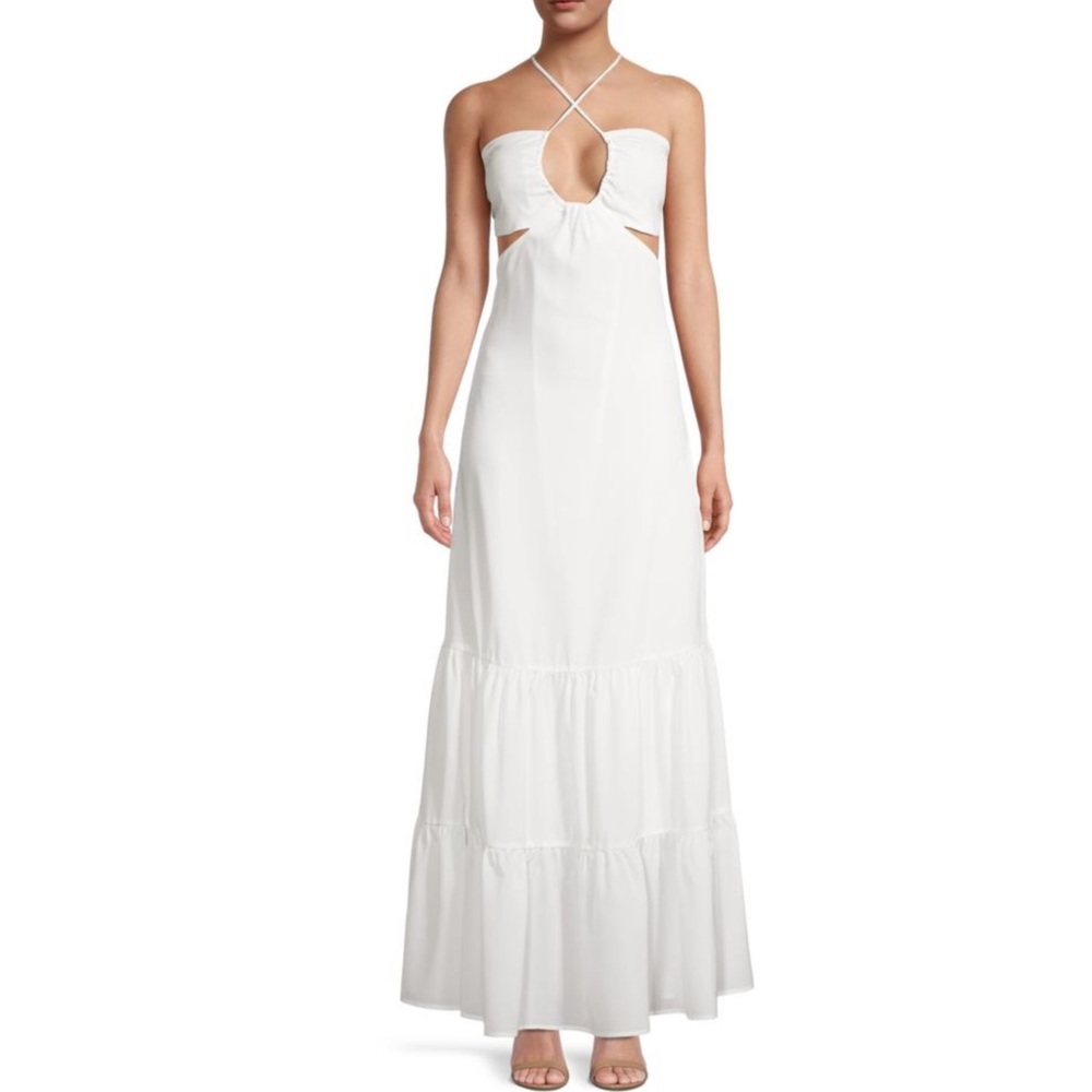 NWT White Cut Out Maxi Dress